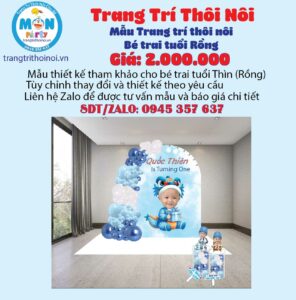 trang-tri-sinh nhật-be-trai-tuoi-thin-tone-xanh-blue