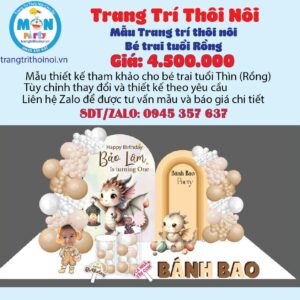 trang-tri-thoi-noi-be-trai-tuoi-rong-tone-nau