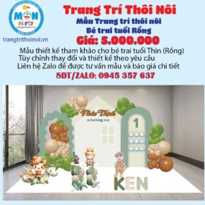 trang-tri-thoi-noi-be-trai-tuoi-rong-tone-xanh-nau