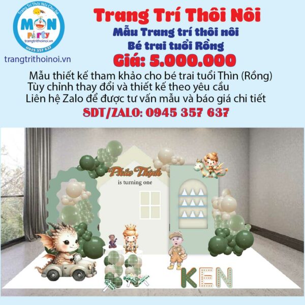trang-tri-thoi-noi-be-trai-tuoi-rong-tone-xanh