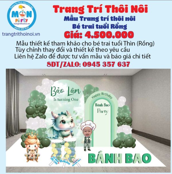 trang-tri-thoi-noi-be-trai-tuoi-rong-tone-xanh-la