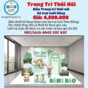 trang-tri-thoi-noi-be-trai-tuoi-rong-tone-xanh-la