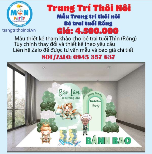 trang-tri-thoi-noi-be-trai-tuoi-rong-tone-xanh-la